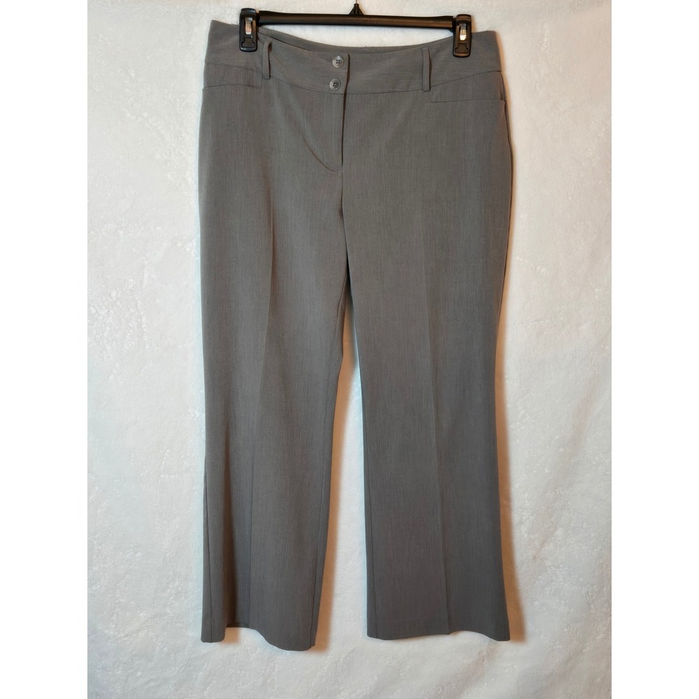 Alfani Women's 14S‎ Gray Dress Pants Career Trousers Classic Wide Leg